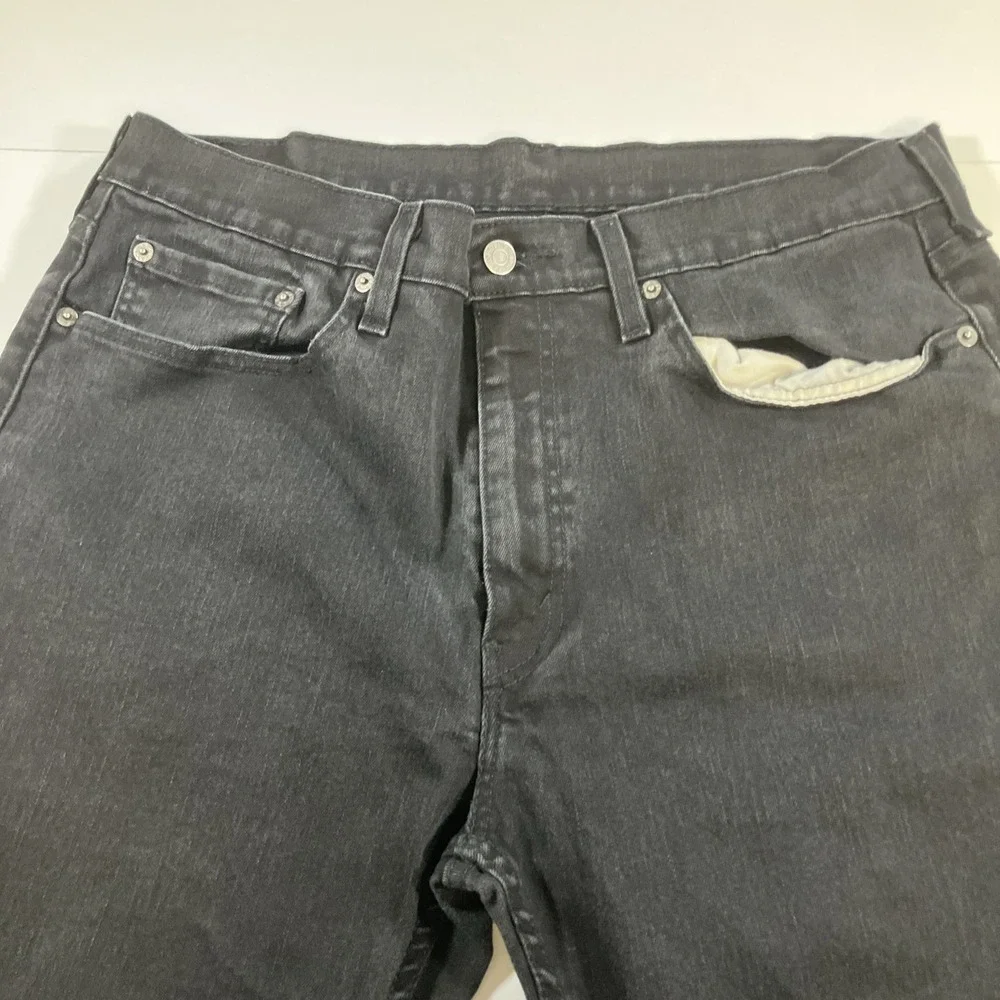 Levi's 527 Jeans Mens 36x34 Black Slim Bootcut Stretch Denim